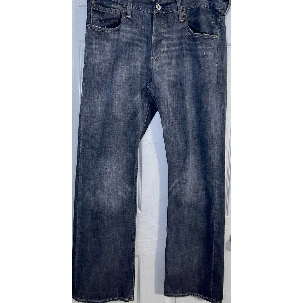 American Eagle Outfitters Size 34 X 32 Vintage Dark Grey Wash Denim Button Fly